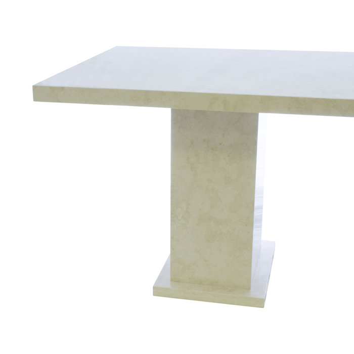 Indomarmer Eettafel Rechthoek 200x90x79 cm Crème Marmer
