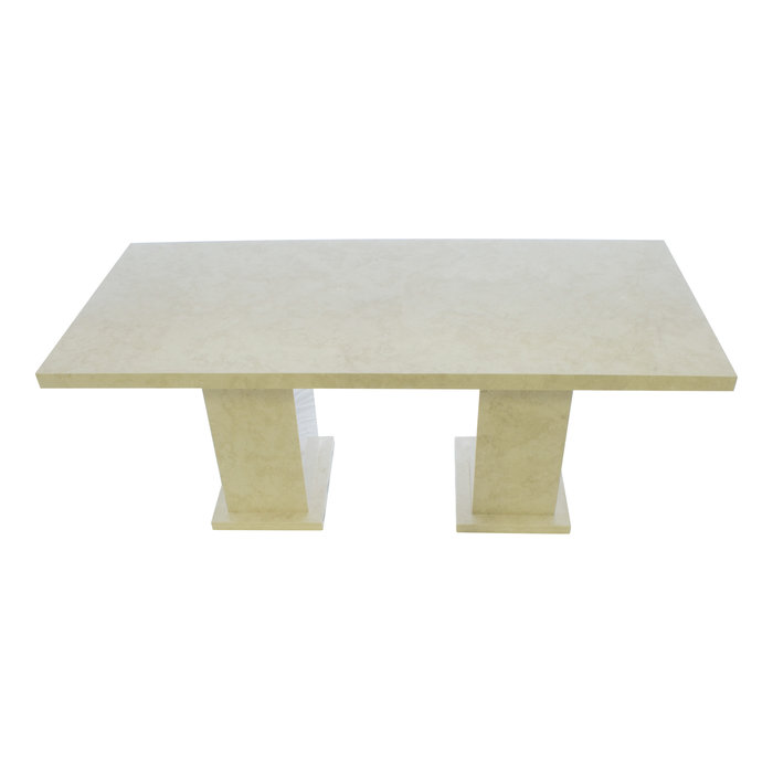 Indomarmer Esstisch Rechteck 200x90x79 cm Creme Marmor
