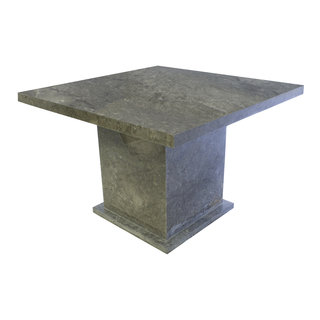 Indomarmer Esstisch Quadrat 120x120x79 cm Grauer Marmor