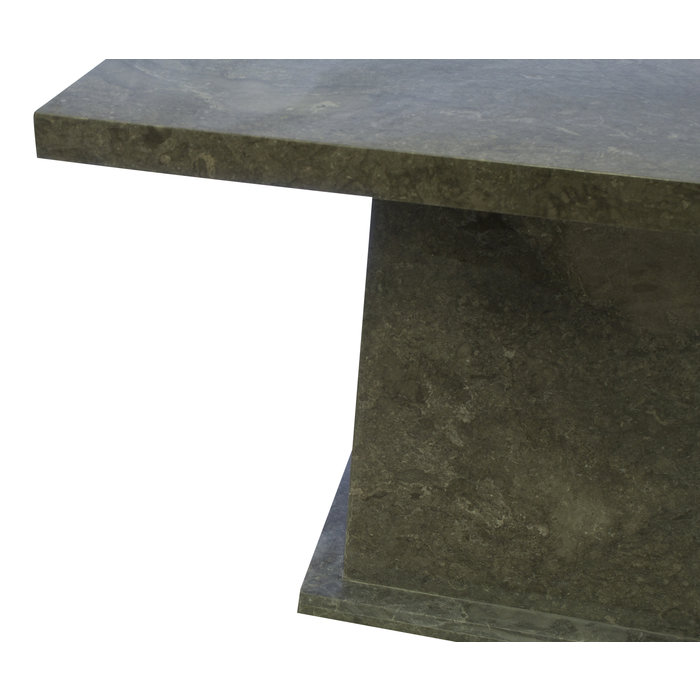 Indomarmer Eettafel Vierkant 120x120x79 cm Grijs Marmer