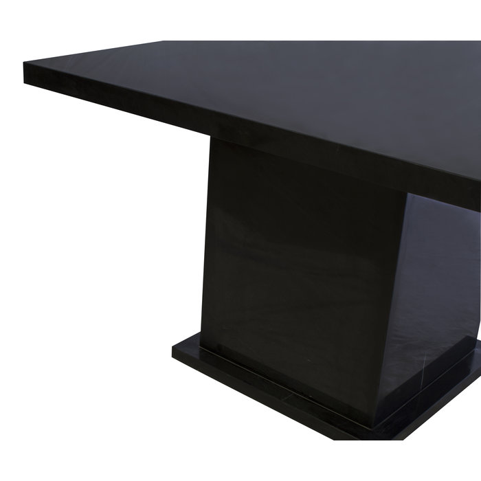 Indomarmer Eettafel Vierkant 120x120x79 cm Zwart Marmer