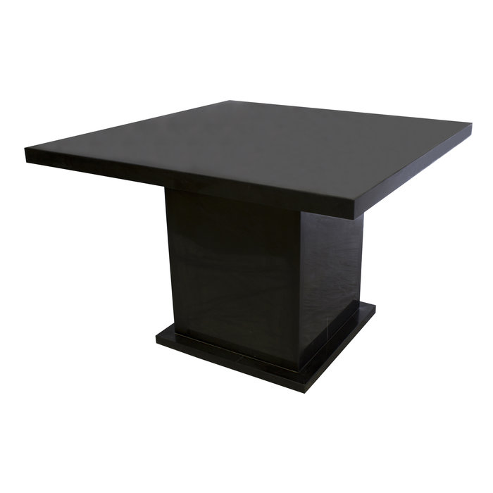 Indomarmer Esstisch Quadrat 120x120x79 cm Schwarz Marmor