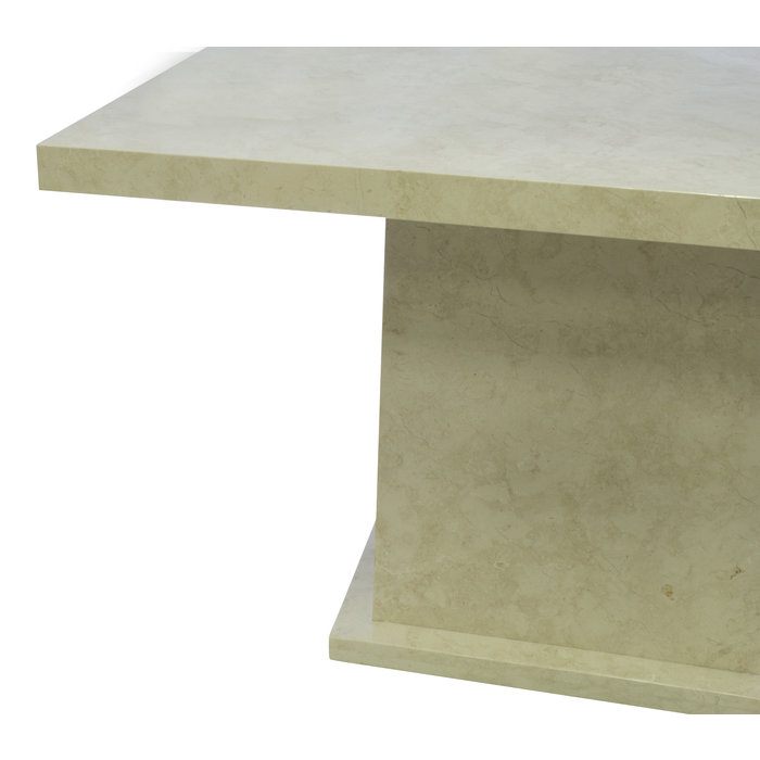 Indomarmer Esstisch Quadrat 120x120x79 cm Creme Marmor