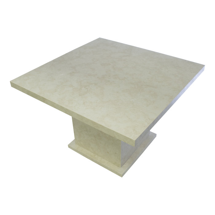 Indomarmer Esstisch Quadrat 120x120x79 cm Creme Marmor