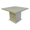 Dining table Square 120x120x79 cm Cream Marble