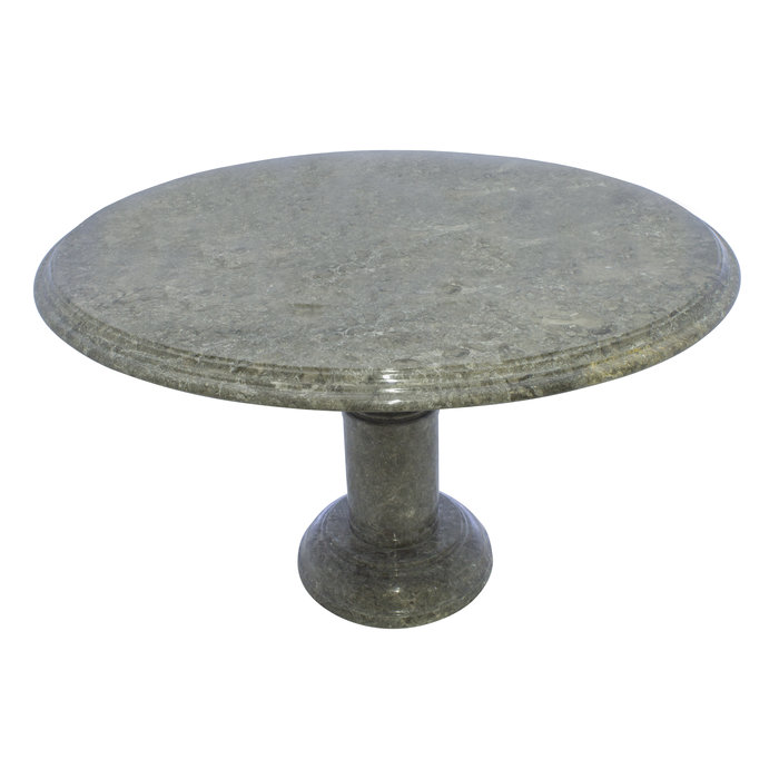 Indomarmer Esstisch Rund Ø120xH79 cm Grauer Marmor