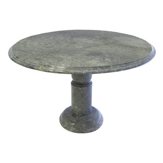 Indomarmer Eettafel Rond Ø120xH79 cm Grijs Marmer