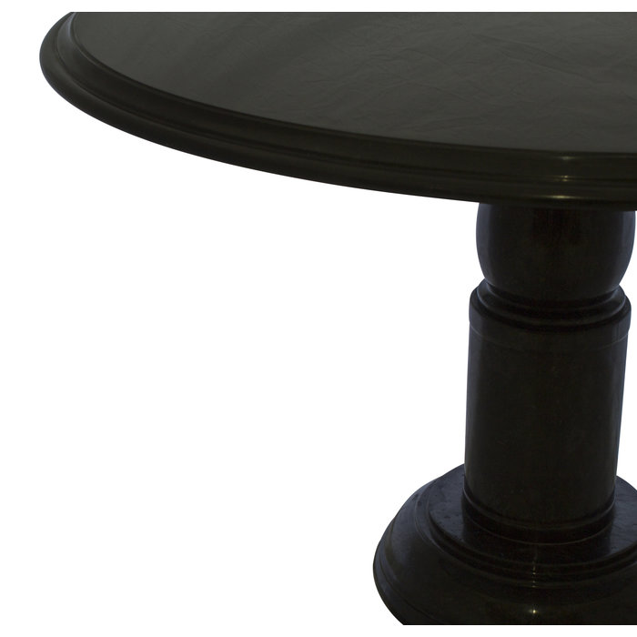 Indomarmer Esstisch Rund Ø120xH79 cm Schwarz Marmor