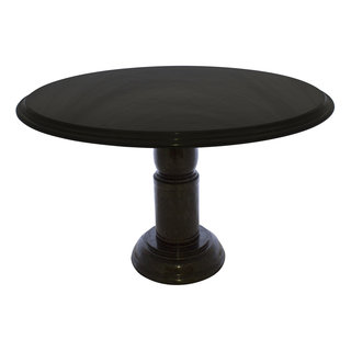 Indomarmer Esstisch Rund Ø120xH79 cm Schwarz Marmor
