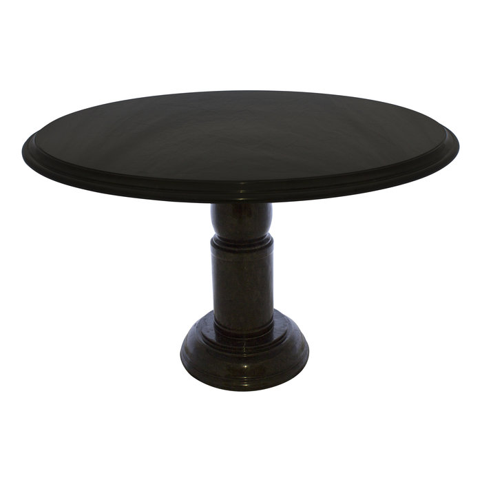 Indomarmer Esstisch Rund Ø120xH79 cm Schwarz Marmor