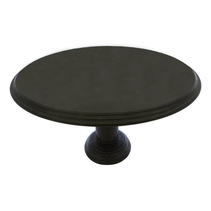Indomarmer Esstisch Rund Ø120xH79 cm Schwarz Marmor