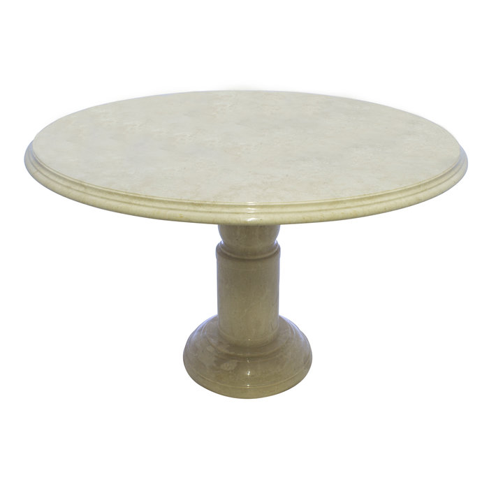 Indomarmer Dining table Round Ø120xH79 cm Cream Marble