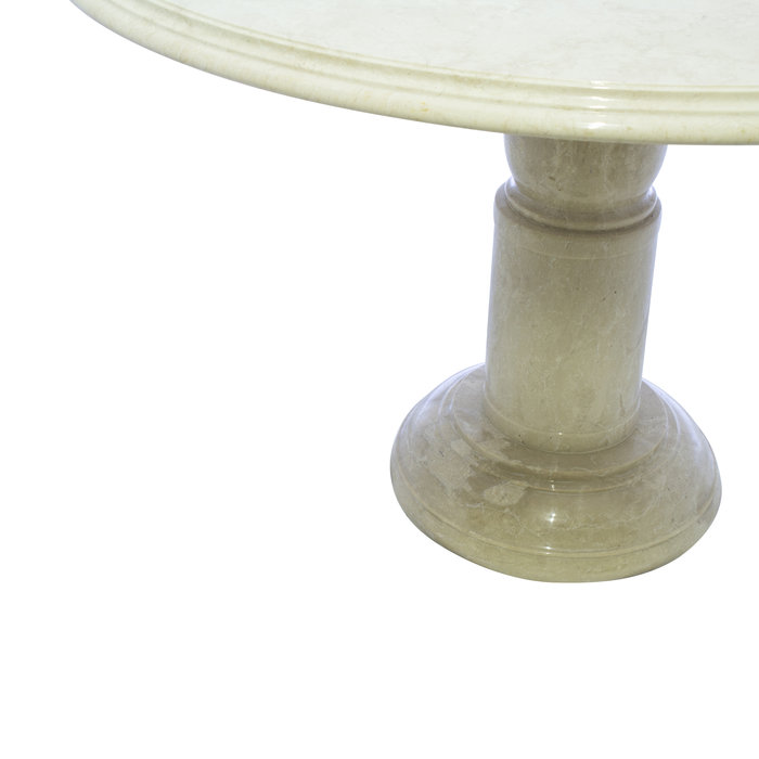 Indomarmer Esstisch Rund Ø120xH79 cm Creme Marmor