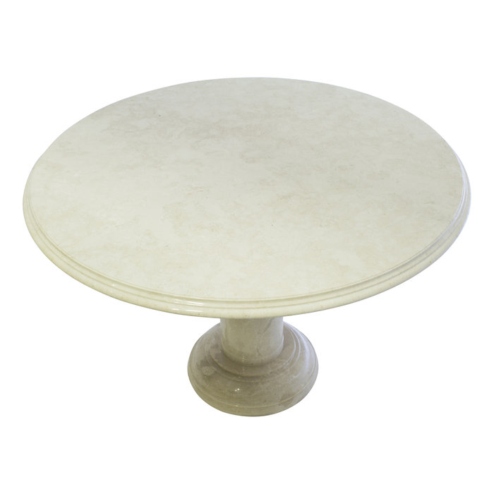 Indomarmer Esstisch Rund Ø120xH79 cm Creme Marmor