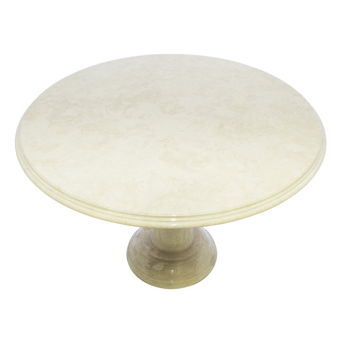 Indomarmer Esstisch Rund Ø120xH79 cm Creme Marmor