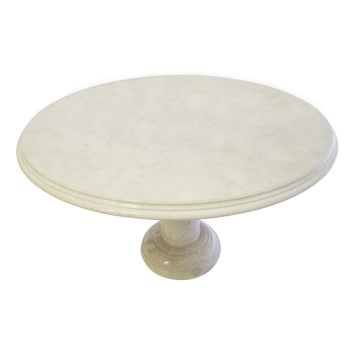 Indomarmer Esstisch Rund Ø120xH79 cm Creme Marmor