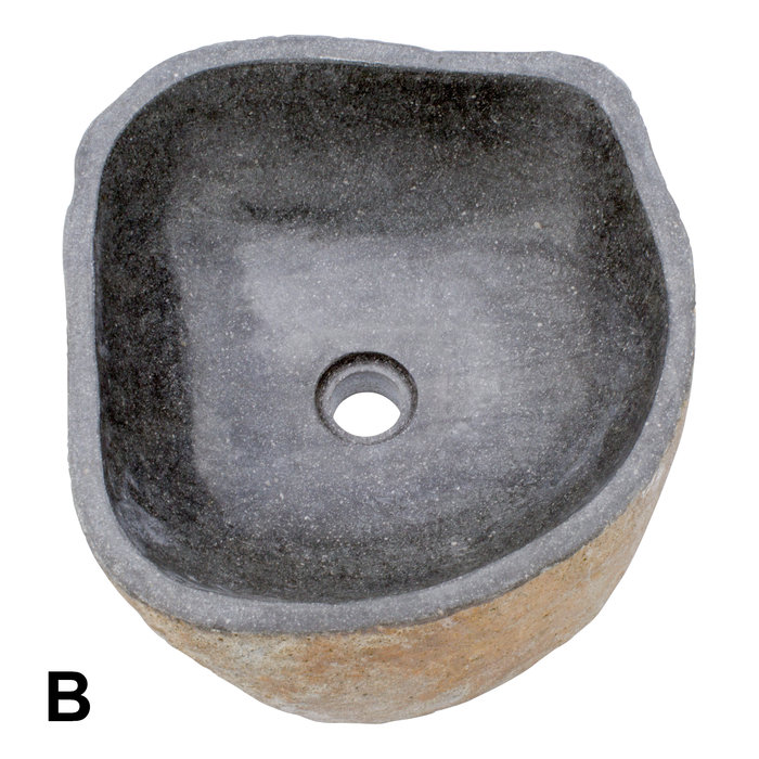 Indomarmer Set Waschbecken aus Flussstein
