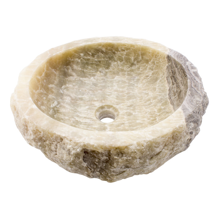 Indomarmer Waschbecken aus Schwarzem Onyx 47x44x15cm