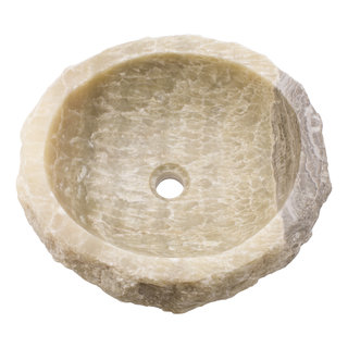 Indomarmer Waschbecken aus Schwarzem Onyx 47x44x15cm