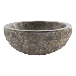 Indomarmer Toiletfontein Full-Marmo Grijs Marmer Ø 30 x H 12 cm