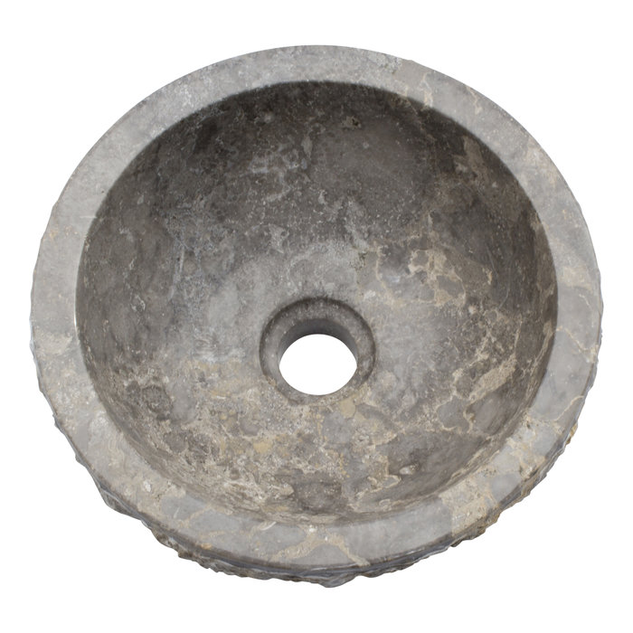 Indomarmer Grauem Marmor WC-Becken Full-Marmo  Ø 30 x H 12 cm