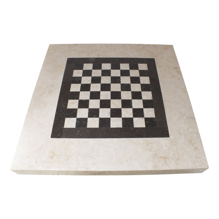Indomarmer Chess table Square 80x80x45 cm Cream Marble