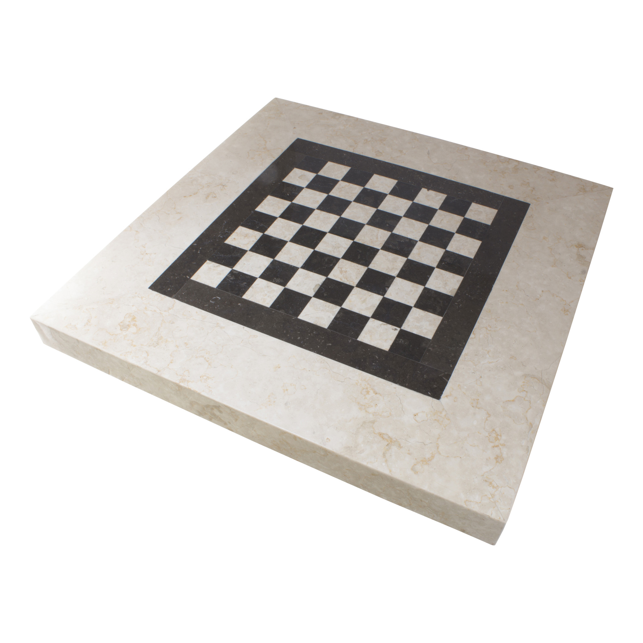 Indomarmer Chess table Square 80x80x45 cm Cream Marble