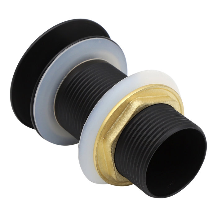 Indomarmer Pop-up Afvoerplug met Lange Schacht 9 cm Mat Zwart