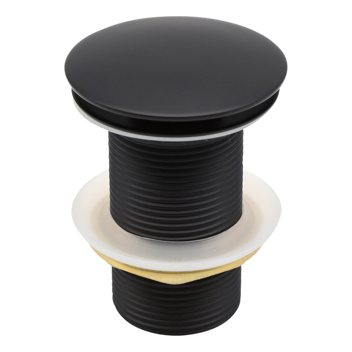 Indomarmer Pop-up Drain Plug with Long Shaft 9 cm Matt Black