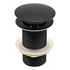 Pop-Up Ablaufventil mit langem Schaft 9 cm Mattschwarz