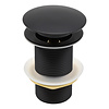 Pop-up Drain Plug with Long Shaft 9 cm Matt Black