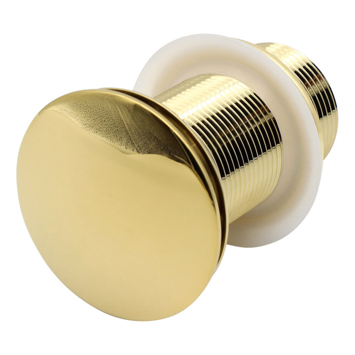 Indomarmer Pop-up Afvoerplug met Lange Schacht 9 cm Titanium Goud