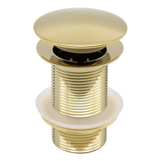 Indomarmer Pop-Up Ablaufventil  9 cm Titangold