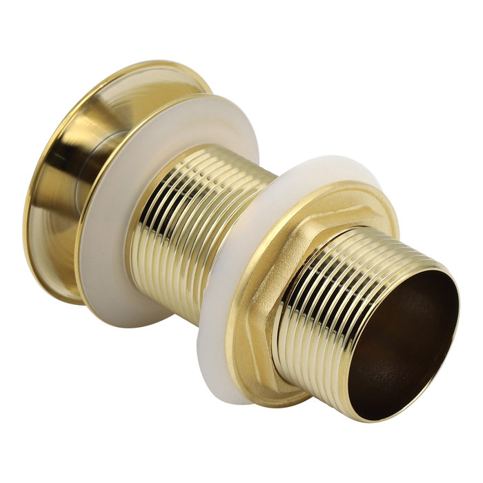 Indomarmer Pop-Up Ablaufventil mit langem Schaft 9 cm Titangold