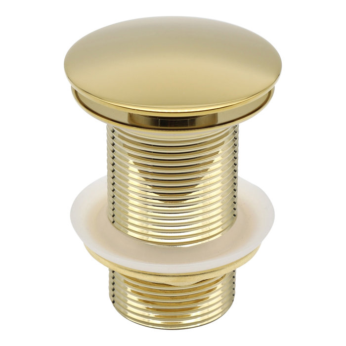 Indomarmer Pop-up Afvoerplug met Lange Schacht 9 cm Titanium Goud