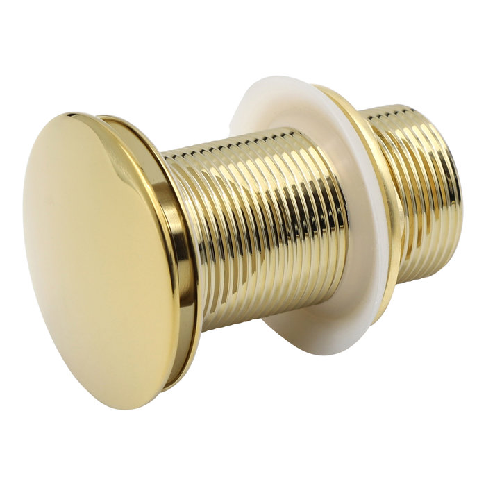 Indomarmer Pop-Up Ablaufventil mit langem Schaft 9 cm Titangold