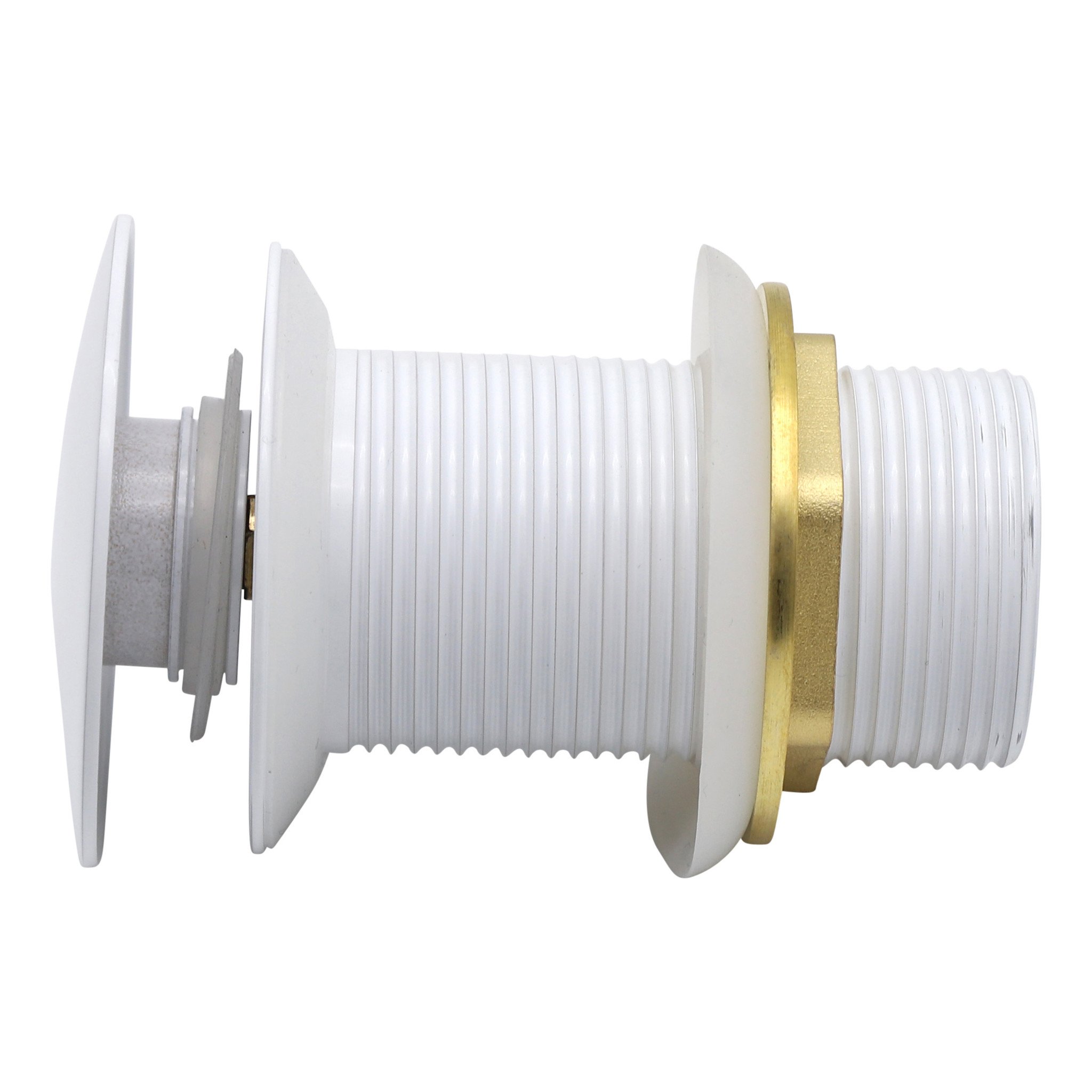 Indomarmer Pop-up Drain Plug with Long Shaft 9 cm White