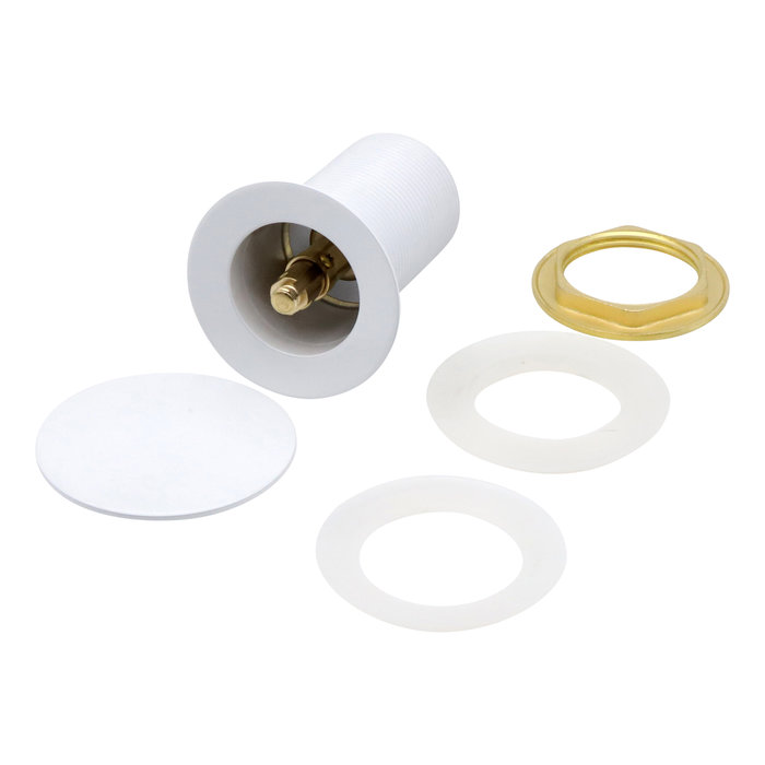 Indomarmer Pop-up Afvoerplug met Lange Schacht 9 cm Wit