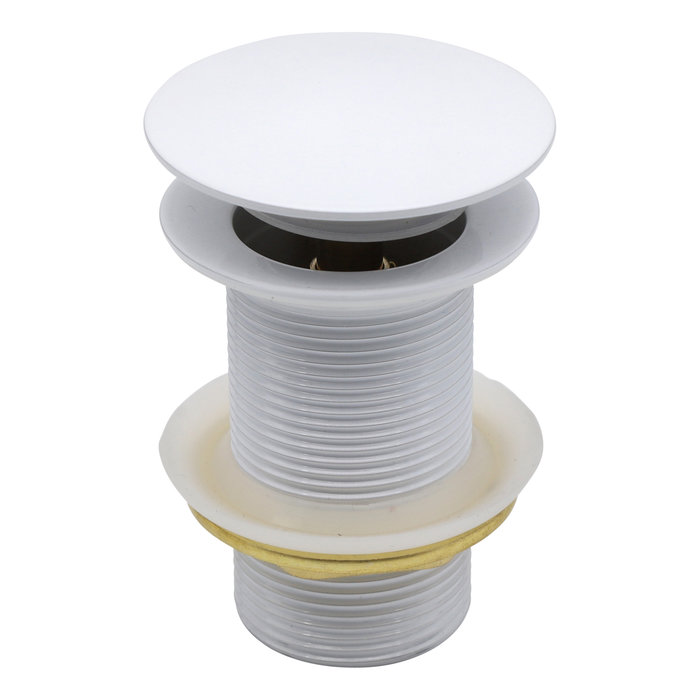 Indomarmer Pop-up Drain Plug with Long Shaft 9 cm White