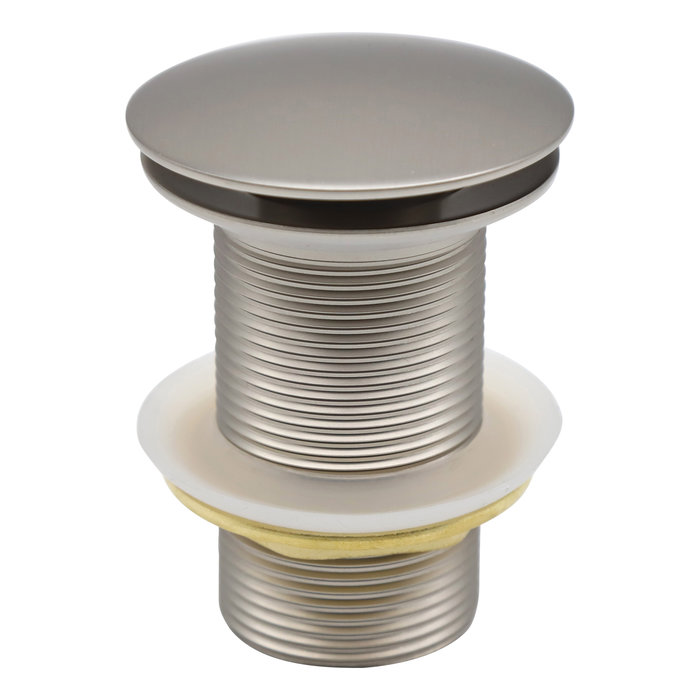 Indomarmer Pop-up Afvoerplug met Lange Schacht 9 cm Geborsteld nikkel