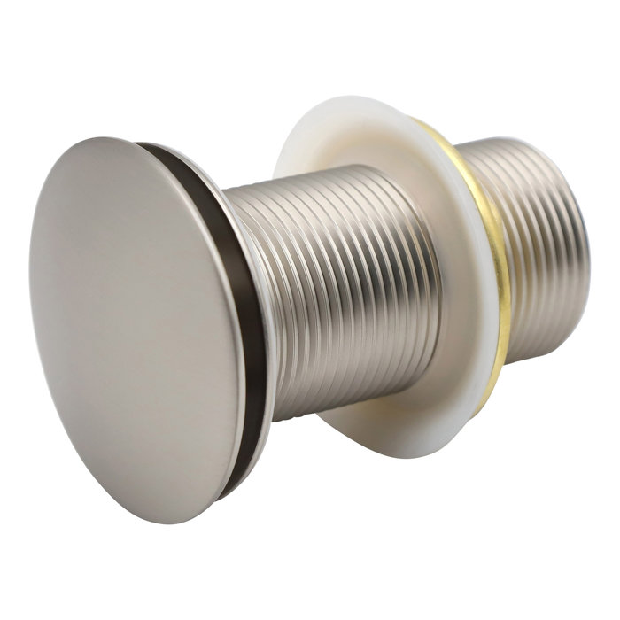 Indomarmer Pop-up Afvoerplug met Lange Schacht 9 cm Geborsteld nikkel