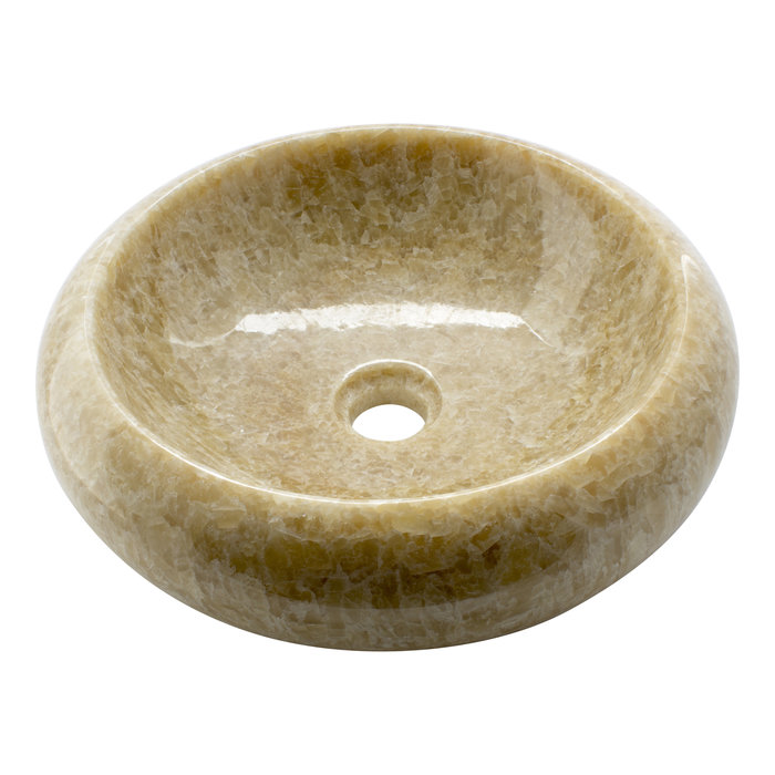 Indomarmer Sunset Onyx Waschbecken Donat Ø 40 x H 12 cm