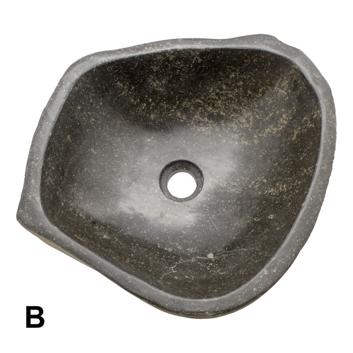 Indomarmer Set Waschbecken aus Flussstein