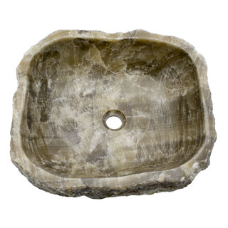 Indomarmer Washbasin of Black Onyx 50x45x15cm