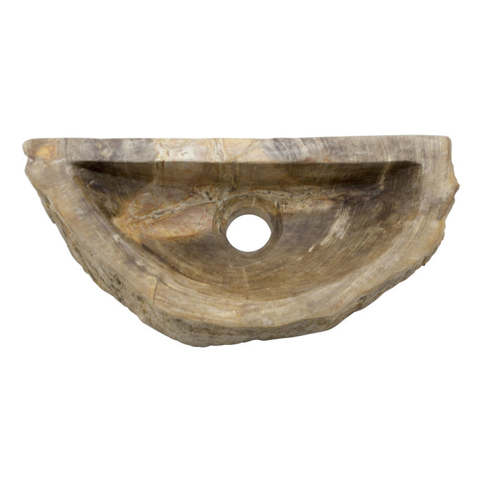 Indomarmer WC-Becken aus Versteinertes Holz