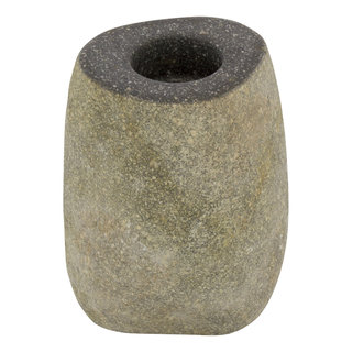 Indomarmer Flussstein Teelichtkerzenhalter H13 Ø8 cm