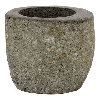 Indomarmer River Stone Tea light holder H8 Ø10 cm