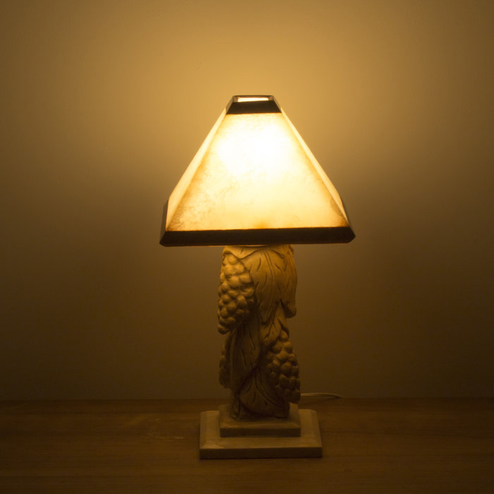 Indomarmer Tischlampe Trauben Onyx und Marmor