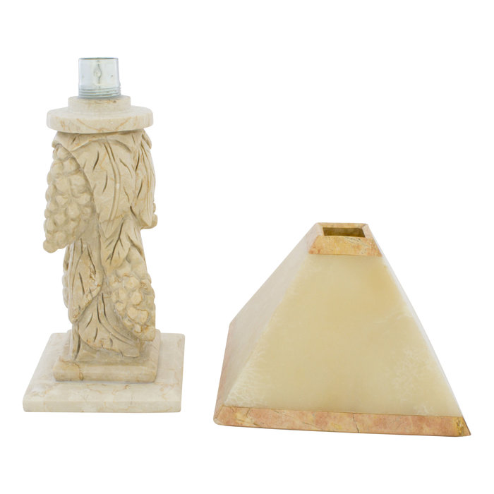 Indomarmer Tischlampe Trauben Onyx und Marmor