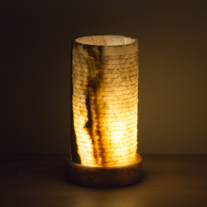 Indomarmer Cylinder Table lamp Onyx